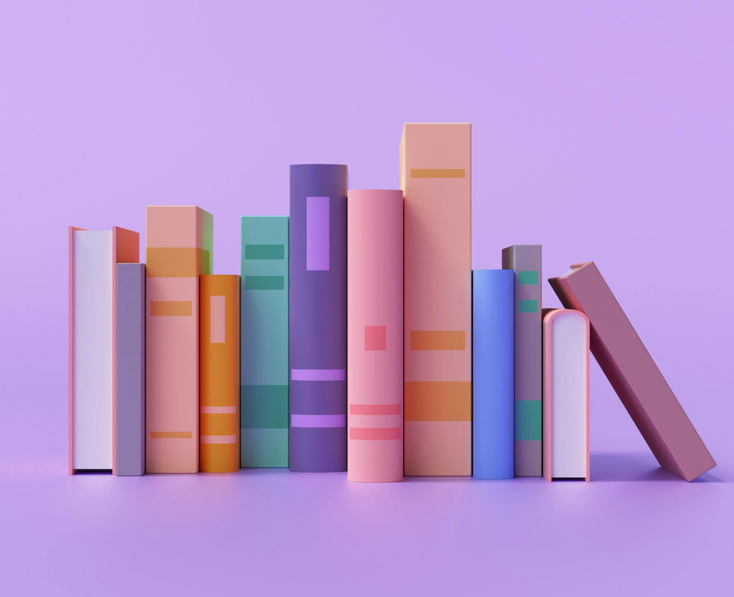 3D render of books