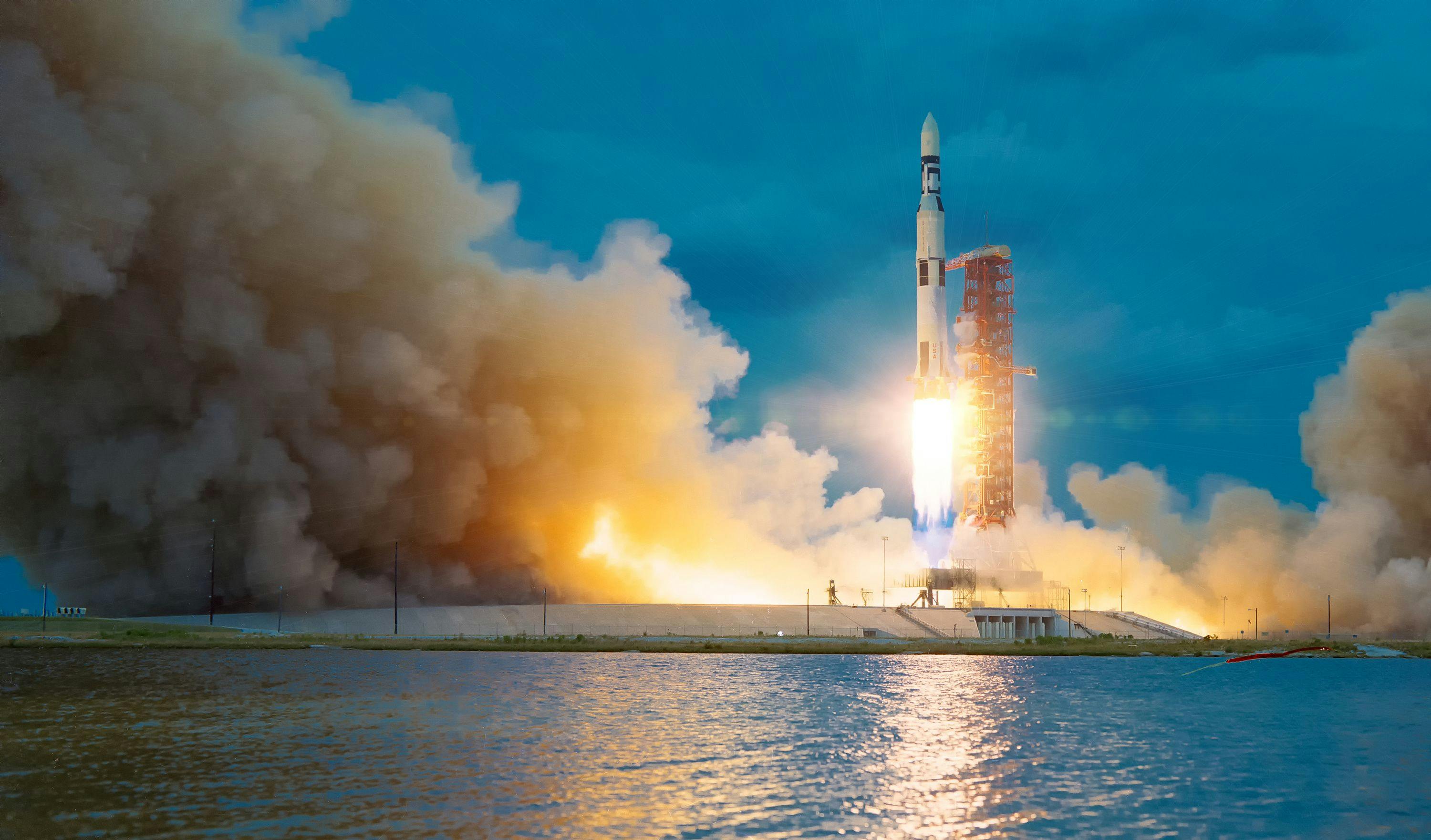 Image of rocket going into space to signify whether taking a Shopify plus plan will improve your business