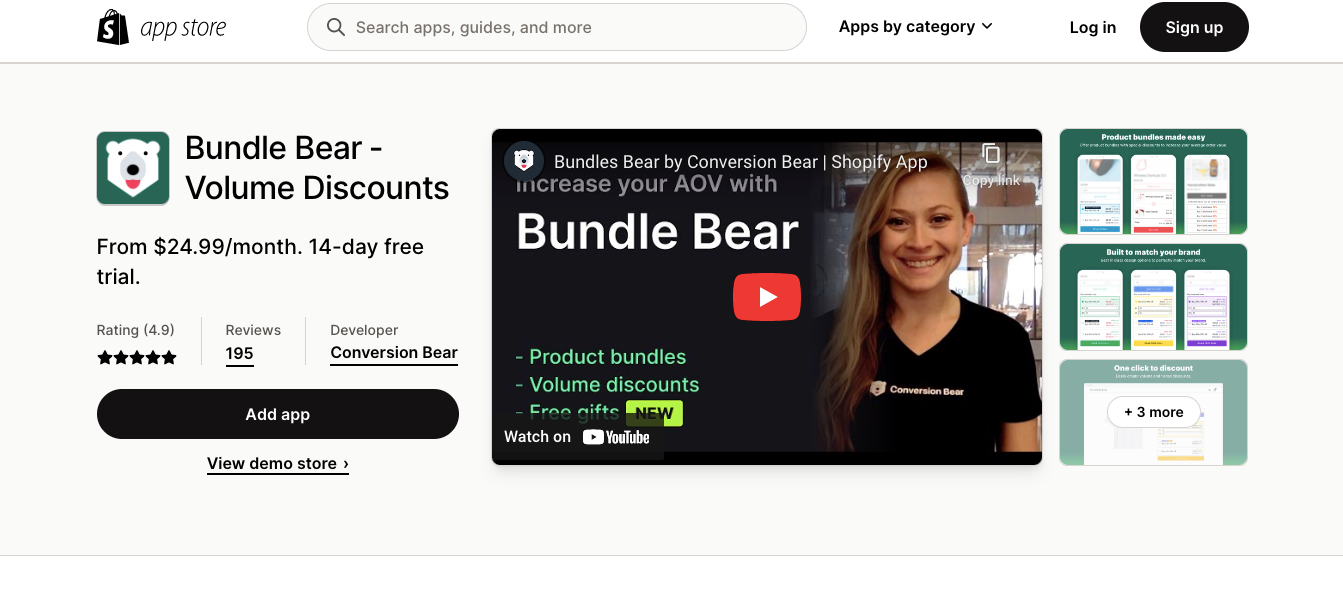 Bundle Bear – Volume Discounts