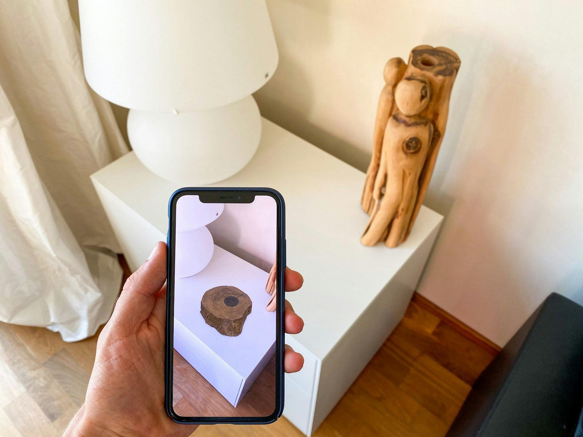 AR app being used on a smartphone